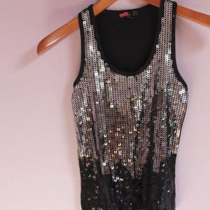 21 Women's Sequined Tank Top